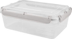 Контейнер гермет для продуктов Plast Team BERGEN 2,6л, 25*18*9см с защелками, пепельный жемчуг