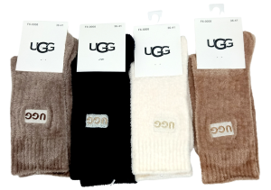 Носки жен. длин. "UGG" р. 36-41, (ЦЕНА ЗА 10ПАР), шерсть ламы, микс