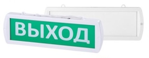 Оповещатель охранно-пожарный свет. одностор. Топаз-220-ОП, 30х10см, "Выход" 220 В, IP52 TDM в пакете
