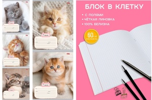 Тетрадь КЛЕТКА 18л. (ЦЕНА ЗА 20ШТ) КОТИК И УЮТ, "Profit" обл.-мелов.картон, микс