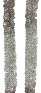 Мишура (5см*1,3м), серебро, (ЦЕНА ЗА 10ШТ)