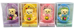 Сувенир Мишка в корзине, 12*8см, микс, 12шт в уп. (цена за 1шт) в кор.