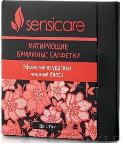 Салфетки матирующ. для лица Sensicare 80шт