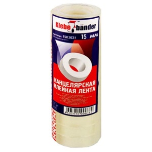 Скотч Klebebander /12шт 15мм* 7м прозрачный / 12 шт (цена за 12шт)