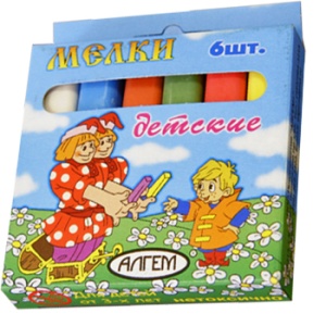 Мел цветной 6шт " Алгем " в кор.