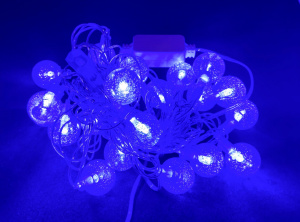 Гирлянда Лампа прозр. LED синяя. 40л