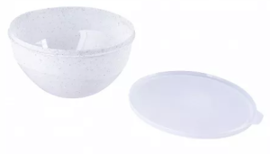 Миска с крышкой Granite 3л (белый) 22*11см