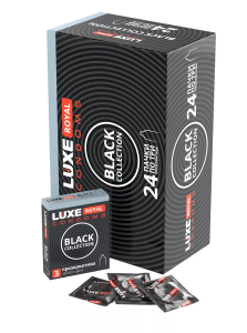 Презервативы Condoms Luxe Royal, Black Collection, 3в1, 24шт (ЦЕНА ЗА 24ШТ) 