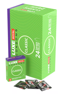 Презервативы Condoms Luxe Royal, Classic, 3в1, 24шт (ЦЕНА ЗА 24ШТ) 