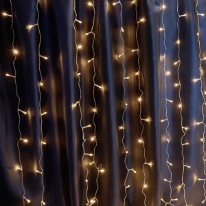 яяя Гирлянда Штора, 3*2м 320LED, цв желтый., белый провод