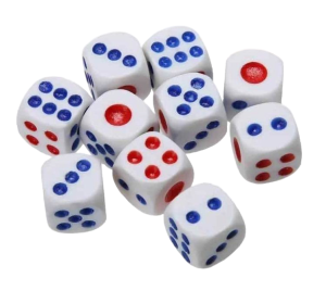 Игральные кости 10 шт в уп (ЦЕНА ЗА 10ШТ)