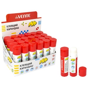 Клей-карандаш /24шт deVente 15гр, основа PVA, картонный дисплей