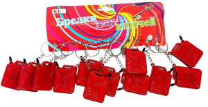 Брелок Канистра, мет., 4см (ЦЕНА ЗА 12ШТ) микс, европодвес