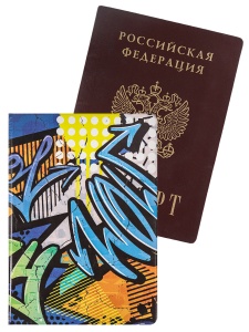 А2 Обложка на паспорт "Граффити" (ПВХ, slim)