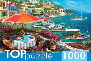 А2 Пазлы TOPpuzzle. 1000эл. Курортный город, 19*15см, в кор.