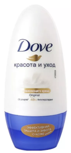 Дезодорант-антиперспирант ролик жен. 50мл "Dove" 1/4 увлаж. фруктовый крем, Original
