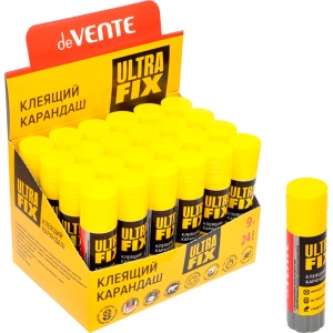 Клеящий карандаш PVA-P (ЦЕНА ЗА 24ШТ) основа "Ultra Fix" 09 г в картонном дисплее 