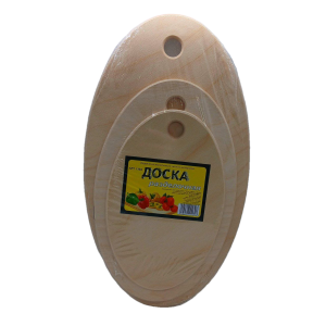Доска разделочная овальн. 3в1 38*21см, 30*18см, 24*15см дерево