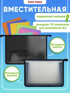 Папка для тетрадей на молнии А4 АНИМЕ СТАЙЛ
