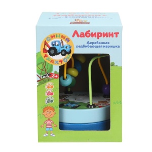 Лабиринт "СИНИЙ ТРАКТОР" 13*9см, в кор.