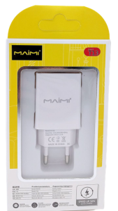 Адаптер Maimi T13, 1USB, 2.1A, + 1м кабель Type-C, цв.белый, в кор.