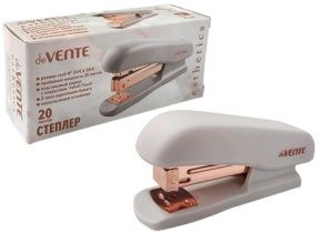 Степлер №24/6, 26/6 на 20л " deVente " Esthetics 50скоб пластиковый, противоскользящее покрытие