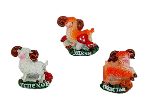 Магнит НГ "Овечка" 3см (ЦЕНА ЗА 4ШТ), Пожелания, микс. в кор.