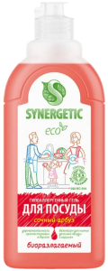 Средство для мытья посуды, Synergetic 500мл, сочный арбуз, гипоаллергенный