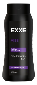 Гель для душа мужской 400мл "Exxe" 2в1 Vibe, заряд энергии, увлажняющий