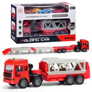 Машина "Вихрь" Автовоз 6в1, 36*11*19cм, инерц, свет, звук (5машин 7*3*2см, трек 50см) пласт, кор