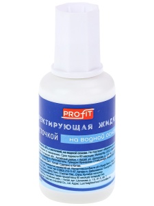 Корректирующая жидкость 20гр, 10мл, (ЦЕНА ЗА 3ШТ) с кисточкой на водной основе