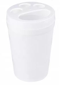 Стакан для зубных щеток Breeze (белый) 7*11см