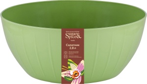 Салатник Sugar&Spice Vanilla 2,8л, 22*22*10см, цв. фисташка