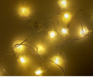 яяя Гирлянда Шишки, 40LED, 3,5м, d=2см, желтый, белый провод