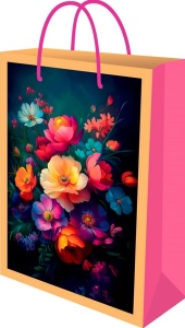Пакет подарочный с глянц.лам. 14x20x6,5см (МS) Натюрморт, Optima 128г (собс.разр.)