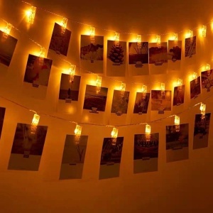 яяя Гирлянда Прищепка, 40LED,  3,5м, d=5,5см, желтый, белый провод