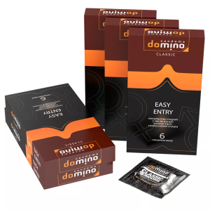 Презервативы Domino Condoms Classic, Easy Entry, 6в1, (ЦЕНА ЗА 1ШТ) 