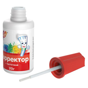 Корректирующая жидкость Луч 20г с кисточкой (ЦЕНА ЗА 10ШТ)
