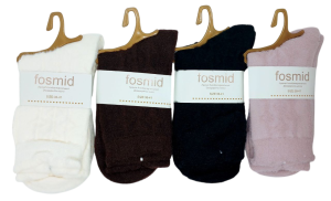 яяя Носки жен. "Fosmid" антибакт., хлопок, длин., тепл., рр 36-41 (ЦЕНА ЗА 10ПАР), узоры, микс