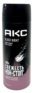 Дезодорант спрей муж. 150мл "АКС" ОРИГИНАЛ Black Night, свежая мята и кедр