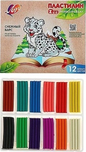 Пластилин Луч ZOO 12цв 180гр картонная упаковка