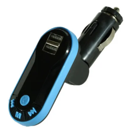 А2 Трансмиттер FM I9, TF, FM, Bluetooth, 2 USB, AUX, синий
