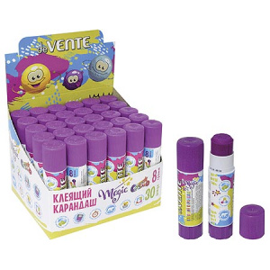 Клей-карандаш /20шт deVente Cosmo Magic 15гр, сиреневый, основа PVA, картонный дисплей