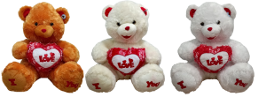 Мишка мягк. с сердцем "I Love you", 75см, микс
