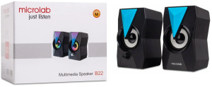 Колонки Microlab B-22, 2*3Вт, USB, 3.5мм (черный)