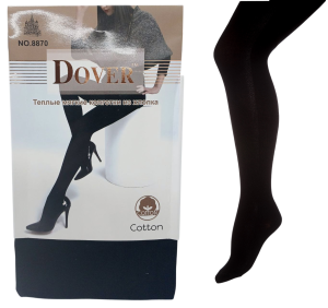 Колготки женские тепл., хлопок "Dover", цв.черн.