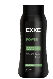 Гель для душа мужской 400мл. "Exxe" 2в1 Power Мощная свежесть, Бодрящий