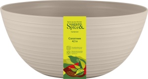 Салатник Sugar&Spice Cardamom 4,1л, 25*25*11см, цв. латте
