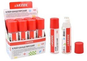 Клей канцелярский " deVente " 125мл (ЦЕНА ЗА 8ШТ) силиконовый аппликатор, морозоустойчивый, в кор.