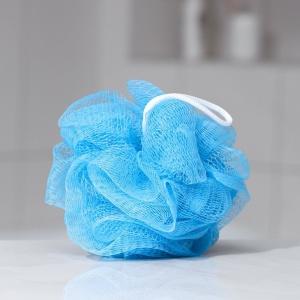 Мочалка для тела The Bombath 40гр, Нейлоновая Шар, лазурный